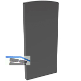 ECONOMY Endkappe f�r Bodenprofile 0004 ECO, Aluminium schwarz eloxiert