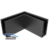 ECONOMY Au�enecke f�r Bodenprofile 0004 ECO, Aluminium schwarz eloxiert