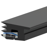 ECONOMY Dichtungsprofil f�r Bodenprofil 0008, 2500 mm, Kunststoff/Gummi