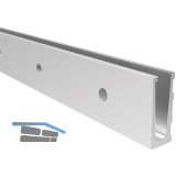 ECONOMY Bodenprofil 0005 zur vorgesetzten Montage, 2500 mm, Alu silber eloxiert