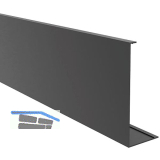 ECONOMY Abdeckprofil gerade, 5000 mm, Aluminium schwarz eloxiert