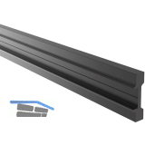 ECONOMY Entw�sserungsprofil f�r Bodenprofile 0005, Aluminium schwarz eloxiert