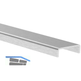 ECONOMY Kantenschutzprofil 20,5x6 mm, L=6000 mm, Glas 16-17,52 mm, Edelstahl