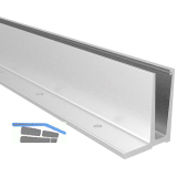 ECONOMY Bodenprofil F-Form 0006 zur aufgesetzten Montage, 2500mm,silber eloxiert