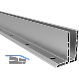 ECONOMY Bodenprofil F-Form0006ECO zur aufgesetzten Montage,5000,silber eloxiert