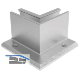 ECONOMY Innenecke f�r Bodenprofil F-Form 0006 ECO,aufgesetzte Montage,silber