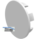 ECONOMY Abdeckkappe f�r Bodenprofile 0006 ECO,Kunststoff silber