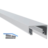 ECONOMY Abdeckprofil f�r Bodenprofile 0006 ECO, 2500 mm, silber eloxiert
