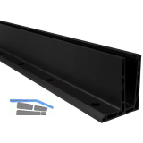 ECONOMY Bodenprofil F-Form0006ECO zur aufgesetzten Montage,5000,schwarz eloxiert