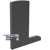 ECONOMY Endkappe f�r Bodenprofil F-Form0006ECO,links,aufgesetzte Montage,schwarz