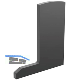 ECONOMY Endkappe f�r Bodenprofil F-Form0006ECO,rechts,aufgesetzteMontage,schwarz