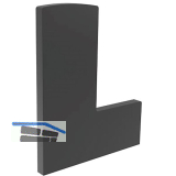 ECONOMY Endkappe f�r Bodenprofil F-Form0006ECO,links,aufgesetzte Montage,schwarz