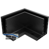 ECONOMY Au�enecke f�r Bodenprofil F-Form 0006 ECO, aufgesetzte Montage, schwarz