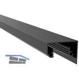ECONOMY Abdeckprofil f�r Bodenprofile 0006 ECO, 2500 mm, schwarz eloxiert