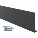 ECONOMY Abdeckprofil f�r Bodenprofil h- Form 0011, 5000 mm, schwarz eloxiert