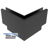 ECONOMY Au�enecke f�r Bodenprofil h-Form 0011,vorgesetzte Montage, schwarz