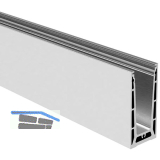 ECONOMY Bodenprofil 0004 verst. PRO FLEX zur aufgesetzten Montage,2500mm, silber