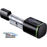 MARCHESI Elektronischer Einbaudoppelzylinder Office mit Fingerprint,schwarz