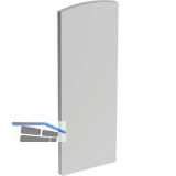 ECONOMY Endkappe f�r Bodenprofile 0011 FLEX LIGHT, rechts, silber eloxiert