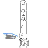 ROTO NX Ecklager P6/150 PVC verstellbar mit 2 Bohrzapfen 6 mm 150 kg silber