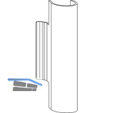 ROTO NX Abdeckkappe Axerarm T Standard R01.3 titan
