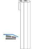 ROTO NX Abdeckkappe Falzeckband T Holz R07.2 wei� links