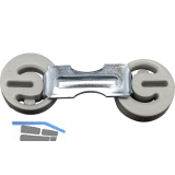 T�rzargenverbinder- Doppelexzenter, komplett montiert, L�cher � 20mm