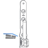 ROTO NX Ecklager P6/130 PVC verstellbar mit 2 Bohrzapfen 6 mm 130 kg silber
