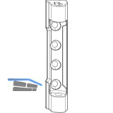 ROTO NX Axerlager P6/130 Standard PVC mit 2 Bohrzapfen 6 mm 130 kg silber
