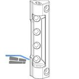 ROTO NX Axerlager P6/150 Standard PVC mit 2 Bohrzapfen 6 mm 150 kg silber