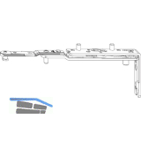 ROTO NX Falzaxerarm C Holz Falztiefe 30 mm 13V silber rechts
