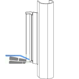 ROTO NX Abdeckkappe Axerarm P mit Lasche PVC R07.2 wei�