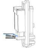 ROTO NX Schn�pper Fl�gelteil Holz/PVC silber