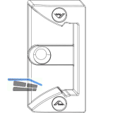 ROTO NX Schn�pper Rahmenteil 13V BR�GMANN/KBE/K�MMERLING/TROCAL/VEKA silber