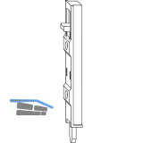 WINKHAUS Kantenriegel KR.F.711.SL, f�r PVC, Kunststoff silber