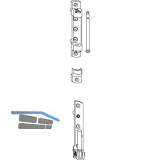 WINKHAUS Garnitur Rahmenteil GRT.RXL.LS.WS, Scherenlager/Ecklager, links, wei�