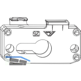 ROTO NX Schlosskasten PZ zu Getriebestulp Dornma� 40 mm silber