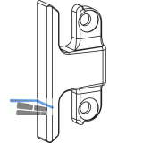 ROTO NT/NX Schlie�st�ck aufschraubbar zu Stulpfl�gel mittig/variabel Zink silber