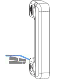 ROTO NT/NX Mittelschlie�er verdeckt Rahmenteil 07 Holz Eurofalz 30 mm Bohrzapfen