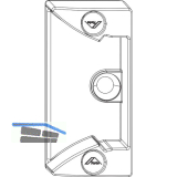ROTO NX Schn�pper Rahmenteil Eurofalz 30 mm Falzluft 12 mm 13V mit Zapfen silber