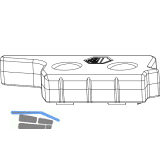 MACO MM Hebeteil, FL 12 mm glatt, Eurofalz 24 mm, rechts, Positionsz. (363992)