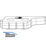 MACO MM Hebeteil, FL 12 mm glatt, Eurofalz 24 mm, links, Positionsz. (363993)