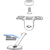 MACO MM Drehsperre verdeckt 12L, Versatz 13 mm, sperrbar, silber (101562)