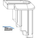 MACO Schmutzabdeckung Falzecklagerband AS/DTuni mit �V, verkehrswei� RAL9016