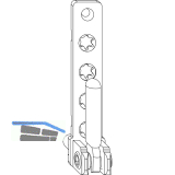 MACO Ecklager PVC, mit 7 mm Tragezapfen L=23 mm, 120 kg, titan (225357)