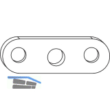 MACO Unterlagsplatte f�r Fang- und Putzschere, St�rke 3 mm, silber (455349)