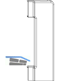 MACO Abdeckung lang Ecklager AS, silber, links (363354)