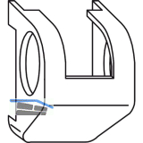 WINKHAUS Ecklagerkappe ELK.ESVW.LS.WS, wei�, links