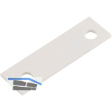 Unterlegplatte eckig zu Schlie�blech St�rke 1,5 mm Aluminium wei� RAL 9010