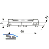 MACO Schlie�teil iS PVC 12/21-13, INOUTIC/THYSSEN, silber (370207)